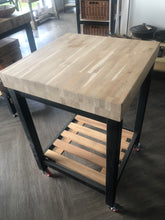 Load image into Gallery viewer, Castori 60cm butchers block table on castors