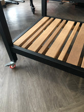 Load image into Gallery viewer, Castori 90cm butchers block table (thinner top 40mm) on castors