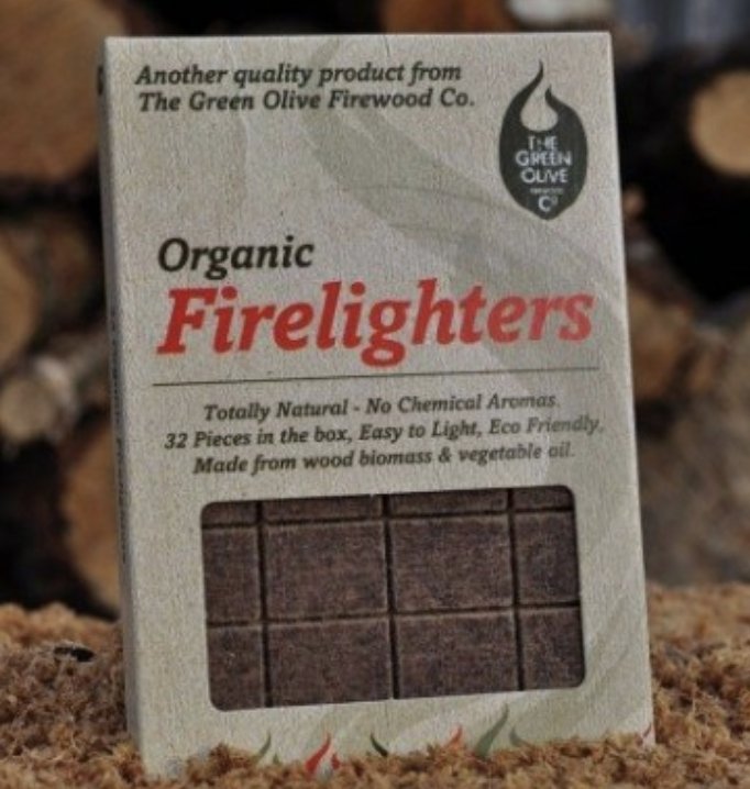 Olive Wood Organic Firelighters 32 Piece - Creative Outdoor Living